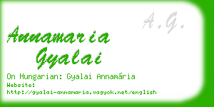 annamaria gyalai business card