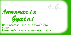 annamaria gyalai business card